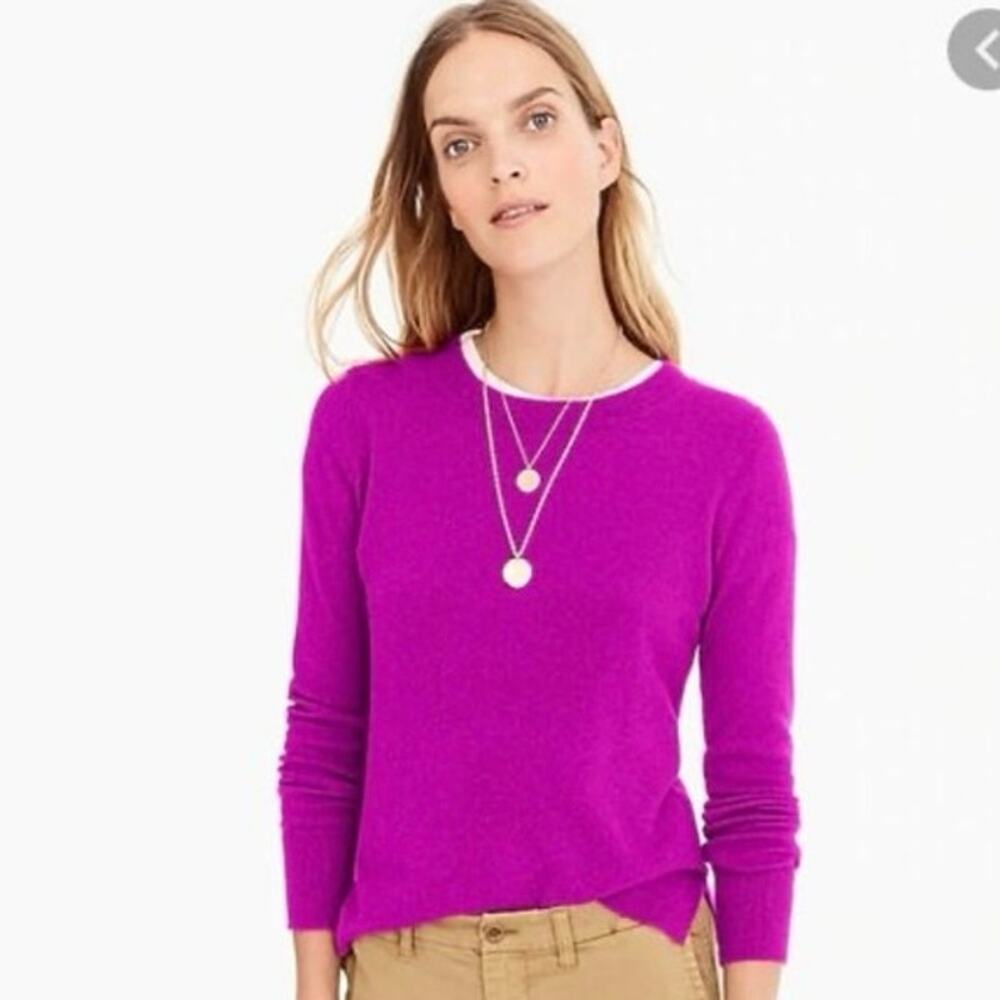 J. Crew Women’s Crewneck Sweater in Vibrant Fuchsia